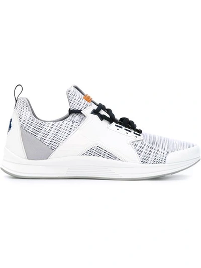 Kenzo Ozzy Leather And Mesh Running Trainers In White