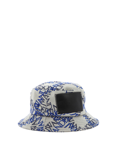 Shop Jw Anderson Jacquard Bucket Hat In Grey