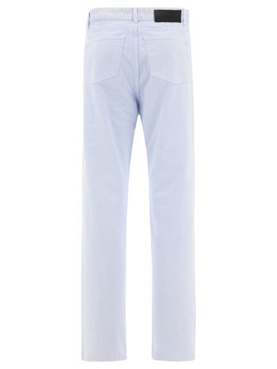 Shop Ami Alexandre Mattiussi Straight Leg Jeans In Light Blue