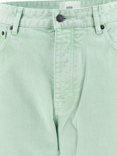 Shop Ami Alexandre Mattiussi Straight Leg Jeans In Green