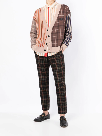 Shop Viktor & Rolf Multi-pattern Knit Cardigan In Multicolour