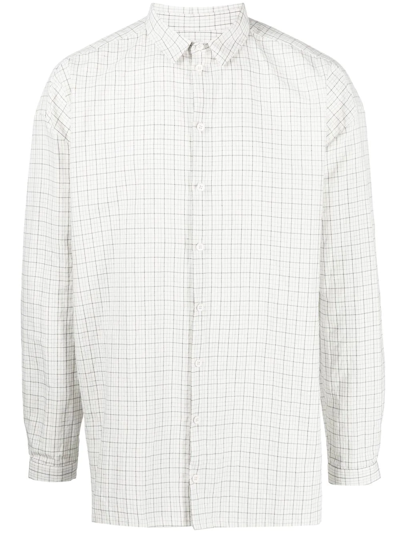 Shop Toogood Draughtsman Check-print Shirt In White