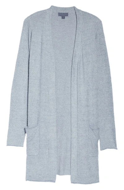 Shop Barefoot Dreams Cozychic Lite® Long Cardigan In Denim Blue-white