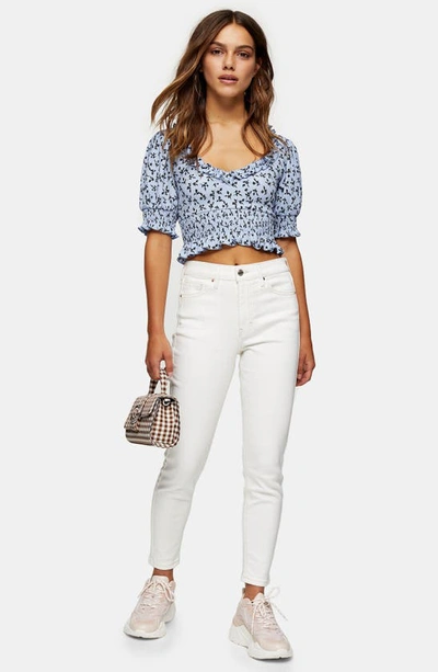 Shop Topshop Jamie High Waist Skinny Jeans In Off White
