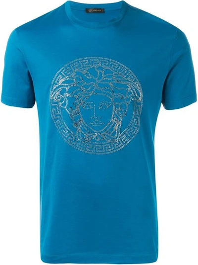Versace Medusa T-shirt In Light Blue
