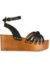 ISABEL MARANT Étoile 'Zia' wedge sandals,RUBBER100%