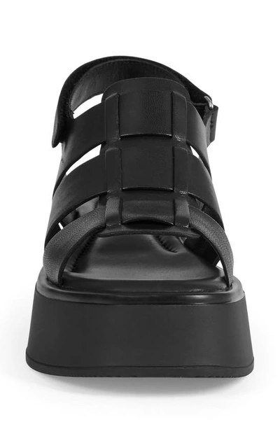Shop Vagabond Shoemakers Courtney Platform Slingback Sandal In Black/ Black