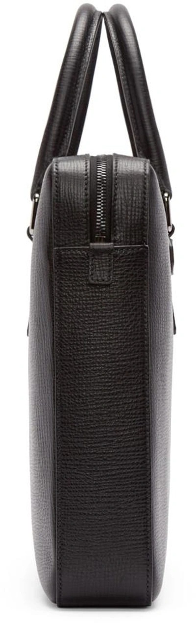 Shop Dolce & Gabbana Black Grained Leather Briefcase