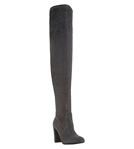 dune sibyl leather over knee boots
