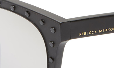 Shop Rebecca Minkoff Cyndi2 50mm Studded Sunglasses In Matte Black