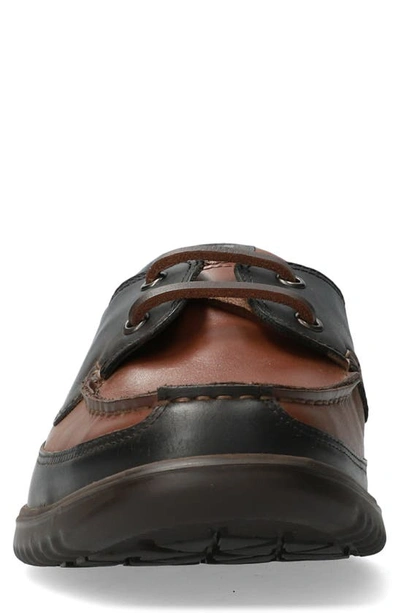 Shop Mephisto Trevis Boat Shoe In Brown/ Black
