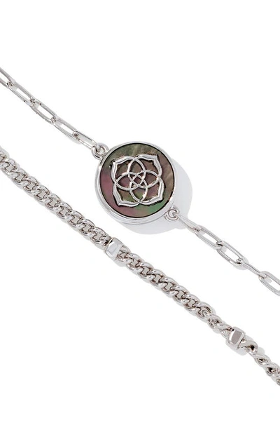 Shop Kendra Scott Dira Chain Bracelet In Mother Of Pearl
