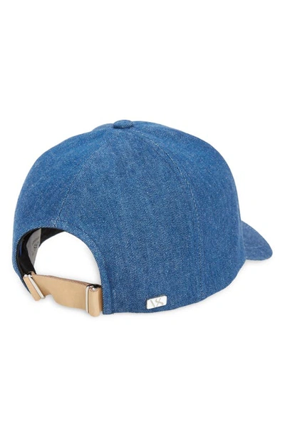 Shop Varsity Headwear Cotton Denim Baseball Cap In Raw Blue Denim