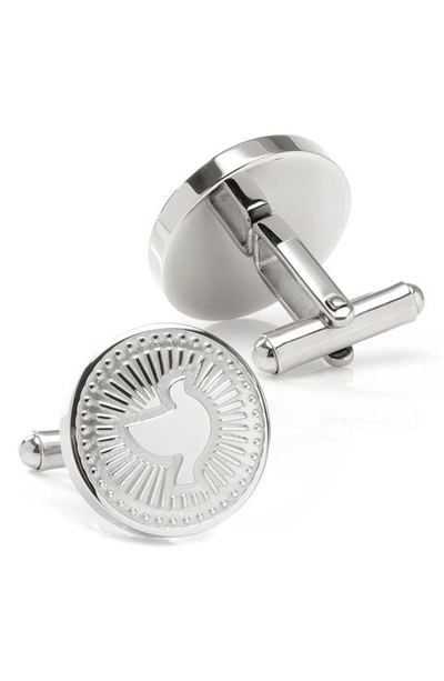 Shop Cufflinks, Inc Silver Dove Radial Cuff Links