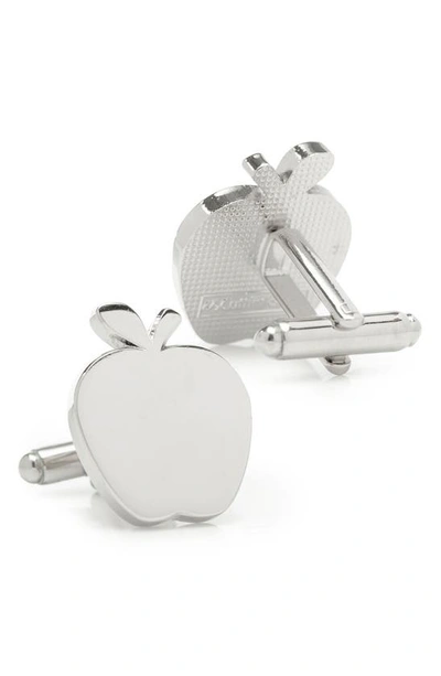 Shop Cufflinks, Inc Apple Cuff Links In Silver