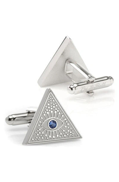 Cufflinks, Inc Evil Eye Amulet Cuff Links In Silver
