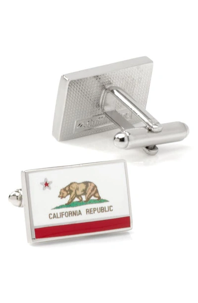 Cufflinks, Inc Calfifornia State Flag Cuff Links In White