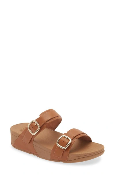 Shop Fitflop Lulu Slide Sandal In Light Tan