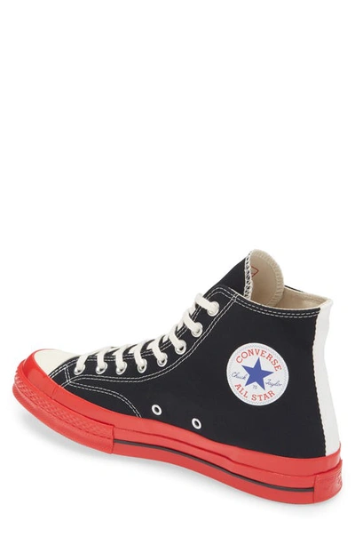 Shop Comme Des Garçons Play X Converse Chuck Taylor® Hidden Heart Red Sole High Top Sneaker In Black