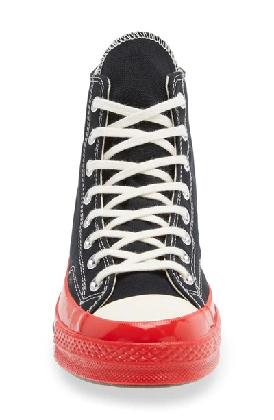 Shop Comme Des Garçons Play X Converse Chuck Taylor® Hidden Heart Red Sole High Top Sneaker In Black