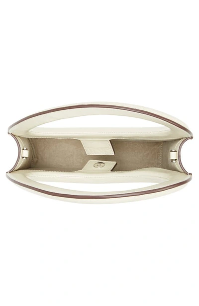Staud Limone Leather Handbag In Cream