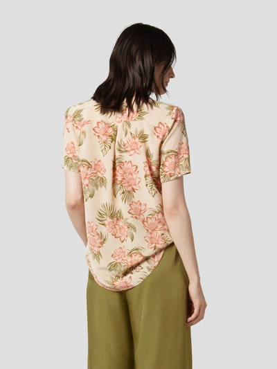 Shop Equipment Short Sleeve Essential Silk Shirt In Cantaloupe Multi
