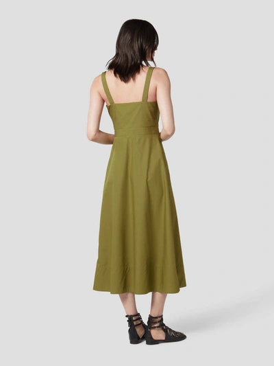Shop Equipment Aris Cotton Dress In Avocado Green