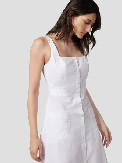 Shop Equipment Aris Cotton Dress In Bright White