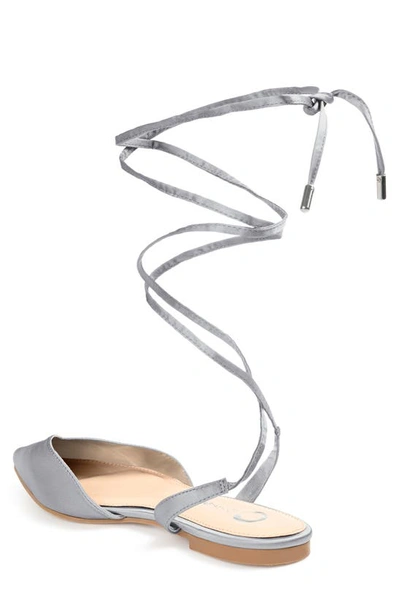JOURNEE COLLECTION JOURNEE COLLECTION LACE-UP POINTED-TOE FLAT 