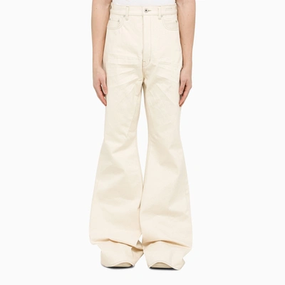 Shop Rick Owens Off-white Bolan Bootcut Trousers