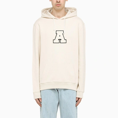 Shop Axel Arigato Beige Hoodie With Logo