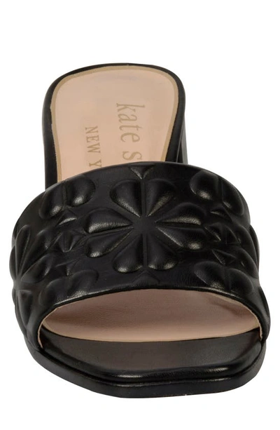 Kate Spade Emmie Mid Womens Leather Dressy Slide Sandals In Black