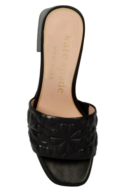 Kate Spade Emmie Mid Womens Leather Dressy Slide Sandals In Black