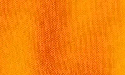 Shop Saint Laurent V-neck Long Sleeve Wool Minidress In Orange