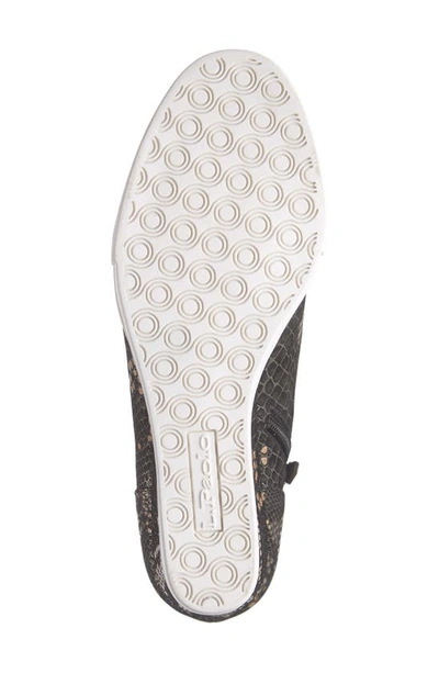 Linea Paolo Felicia Iii Wedge Sneaker In Black Snake Print Leather