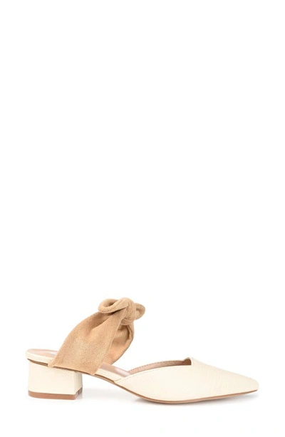 Journee Collection Melora Womens Pointed Mules In Off White