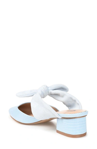 Journee Collection Women's Melora Bow Detail Slip On Mules In Blue