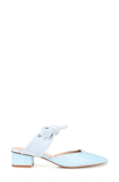 Journee Collection Women's Melora Bow Detail Slip On Mules In Blue