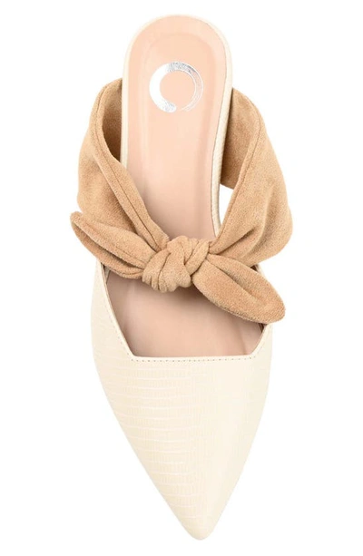 Journee Collection Melora Womens Pointed Mules In Off White