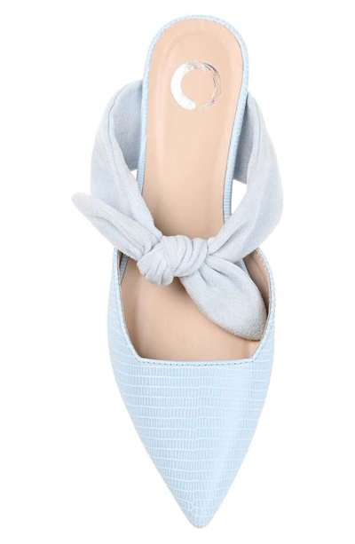 Journee Collection Women's Melora Bow Detail Slip On Mules In Blue
