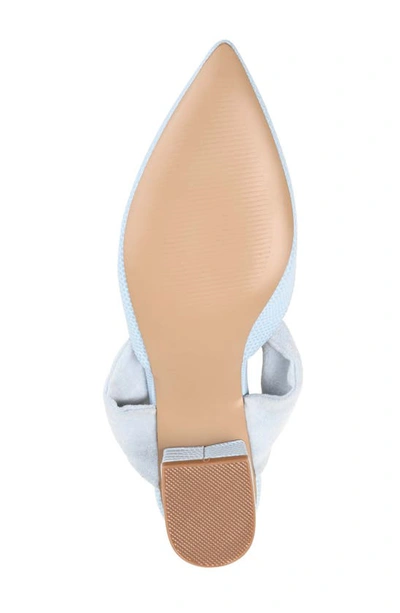 Journee Collection Women's Melora Bow Detail Slip On Mules In Blue