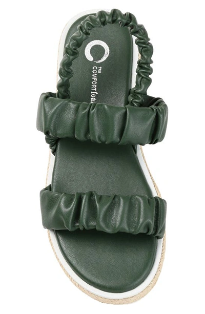 Journee Collection Women's Knowles Platform Espadrille Sandals In Olive