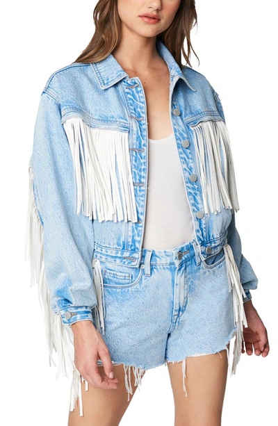 Blank nyc outlet fringe denim jacket