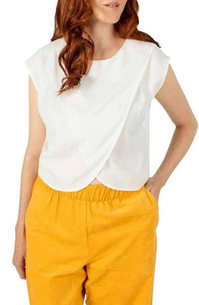 Shop Madri Collection Crossover Nursing Top In White
