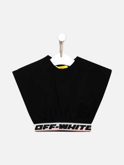 Shop Off-white Black Cotton Industrial T-shirt