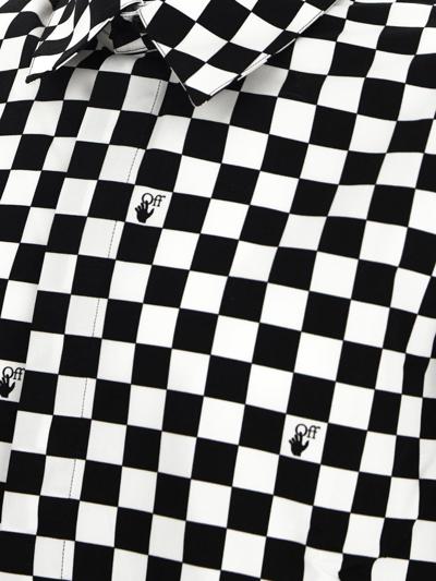 Shop Off-white Check Skate Shirt In Black