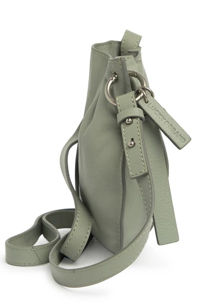 Shop Lucky Brand Onia Small Leather Crossbody Bag In Lt Seagrass