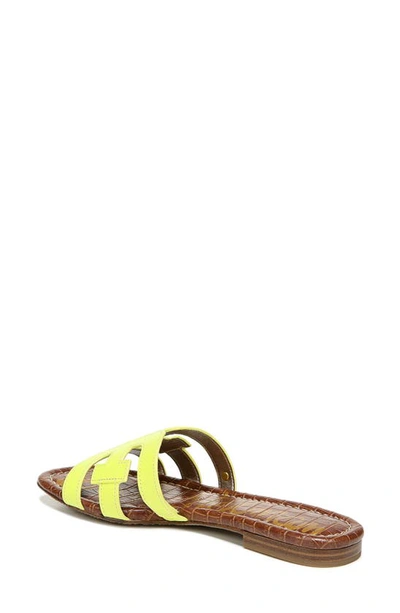 Shop Sam Edelman Bay Cutout Slide Sandal In Lime Cocktail Leather