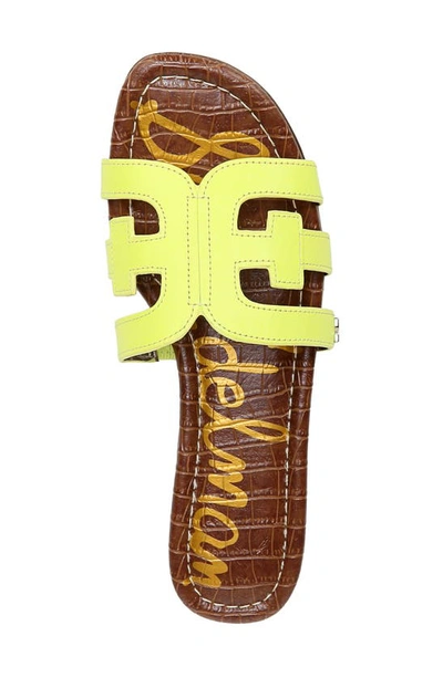 Shop Sam Edelman Bay Cutout Slide Sandal In Lime Cocktail Leather