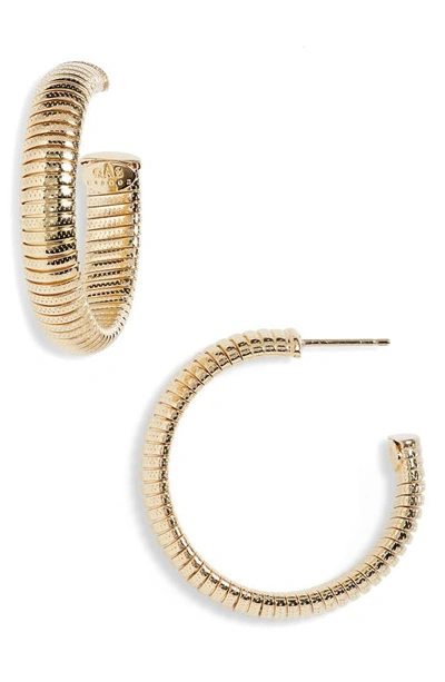 Shop Gas Bijoux Milo Small Hoop Earrings In Gold